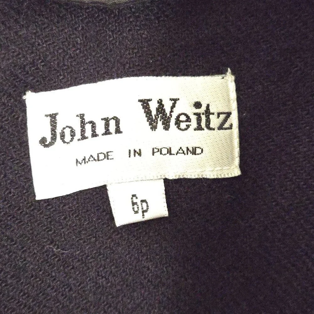 John Weitz Women's Black Double-Breasted Trench Coat Size 6P